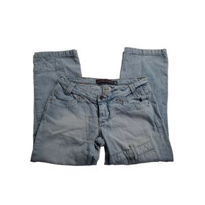 Focatto Jeans Size 42 Womens Light Wash Blue Low Rise Straight Leg Denim